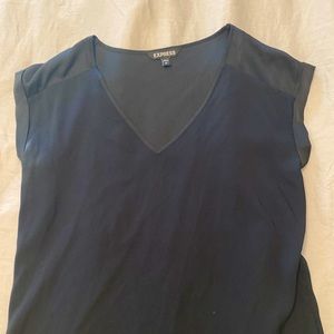 Black express v neck t shirt